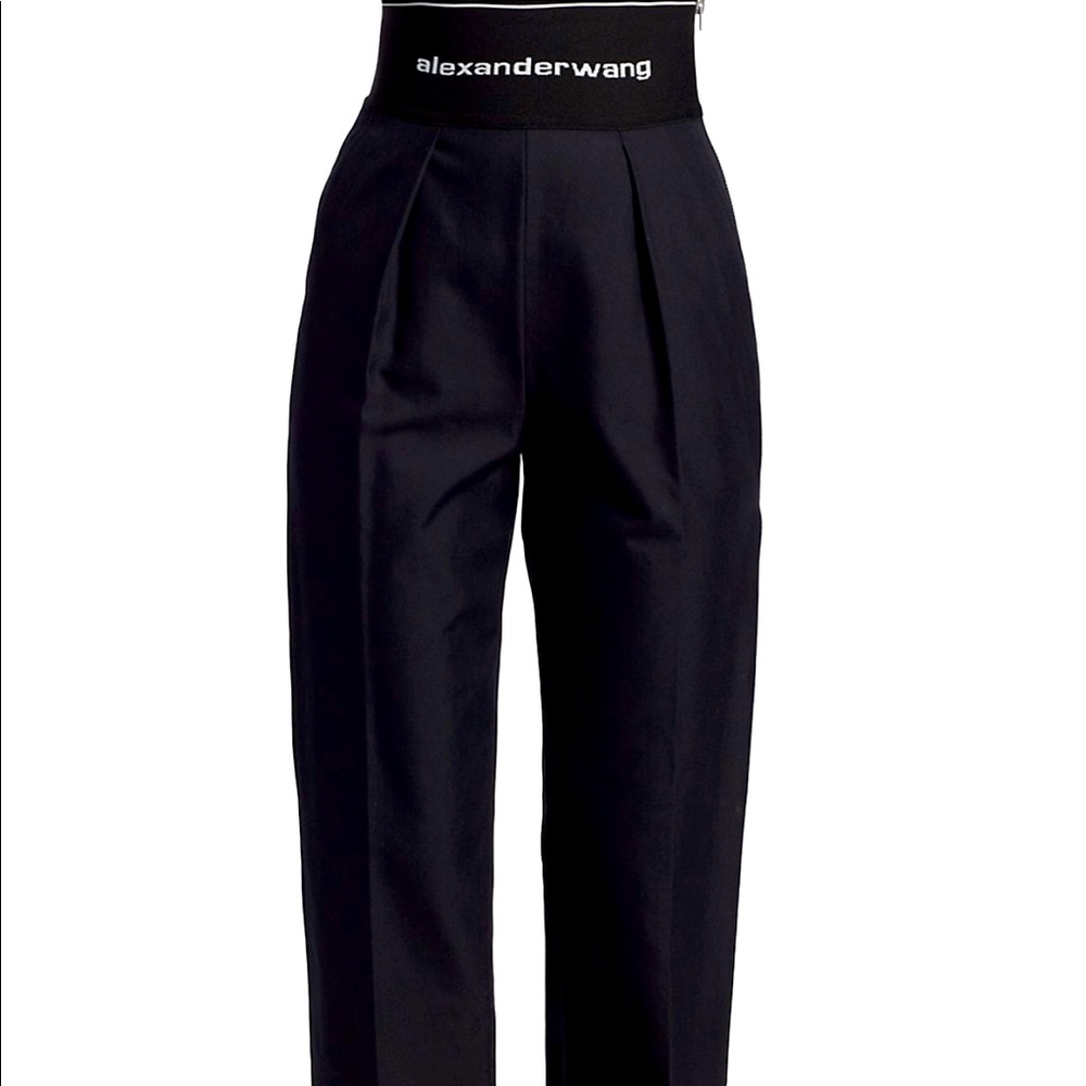 Alexander want logo waist straight legged pant